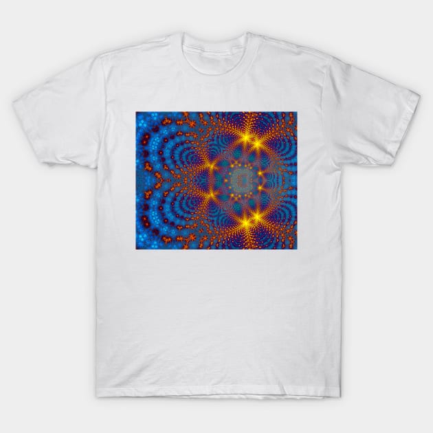 Kaleidoscope Fractal Beam T-Shirt by Mika Muisika